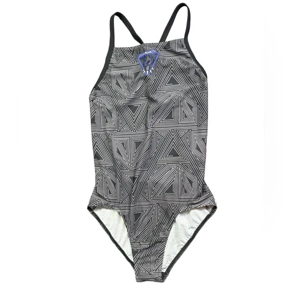 ADIDAS MARVEL Black Panther girls XL athletic cross back training swimsuit NWT - Picture 3 of 10